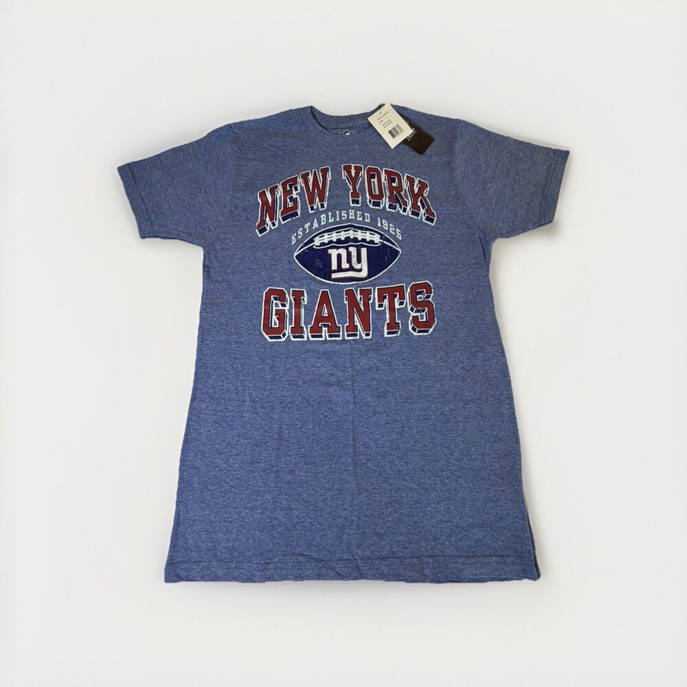NWT New York Giants Heather Blue Graphic T Shirt Men’s Large NFL Football